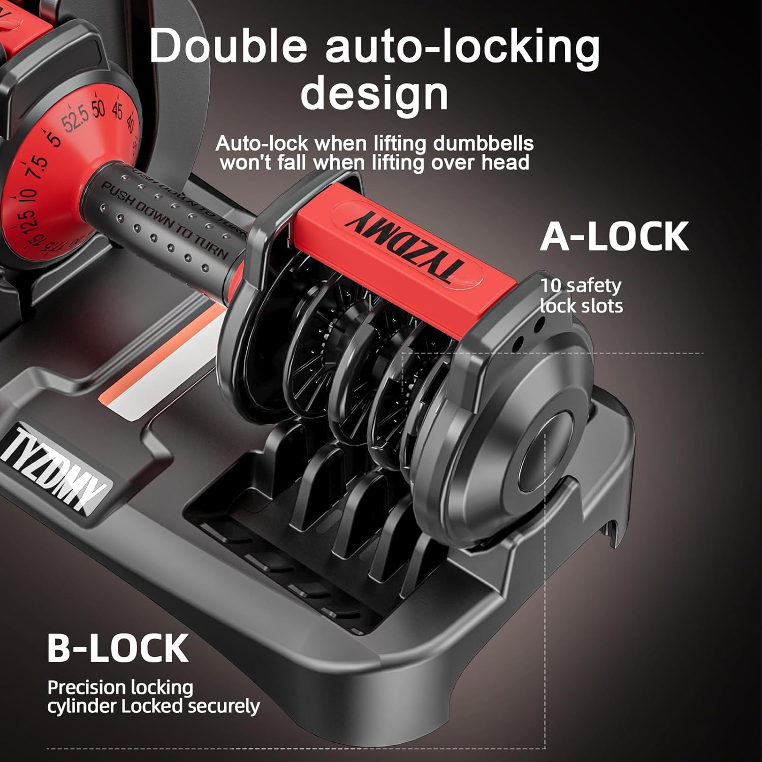 Adjustable Dumbbells Set of 2，Free Weights Dumbbells Set，Adjustable Dumbbell Set，52.5 lbs pair 105 lbs，15 in 1，for