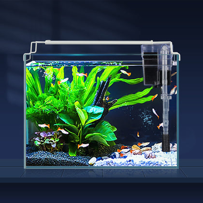Rimless Glass Aquarium Starter Kit (3 Gal), Ultra Clear Low Iron Glass Fish Tank Set, Small Beta Fish Tank & Filter