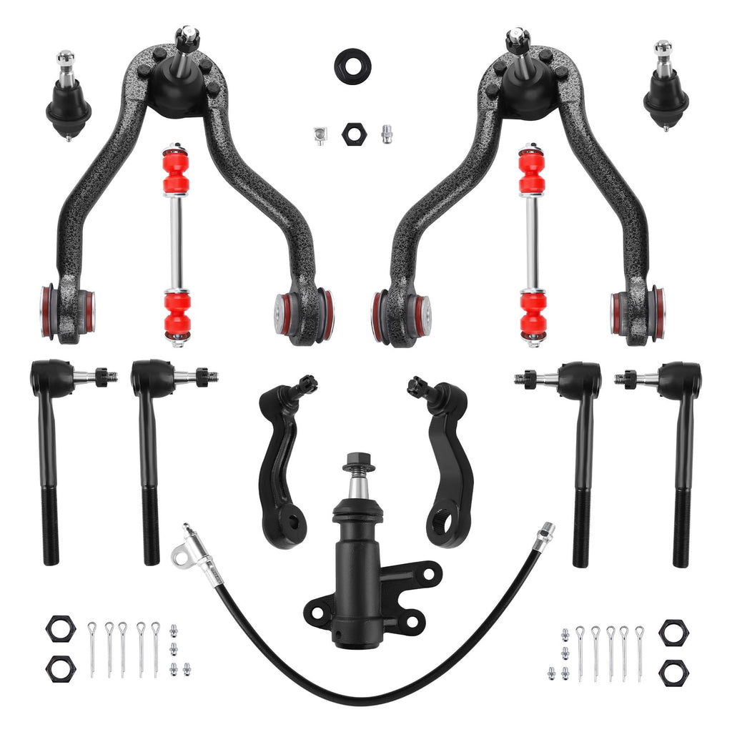 maXpeedingrods 15PC Front End Upper Control Arm Kit with Poly Bushing