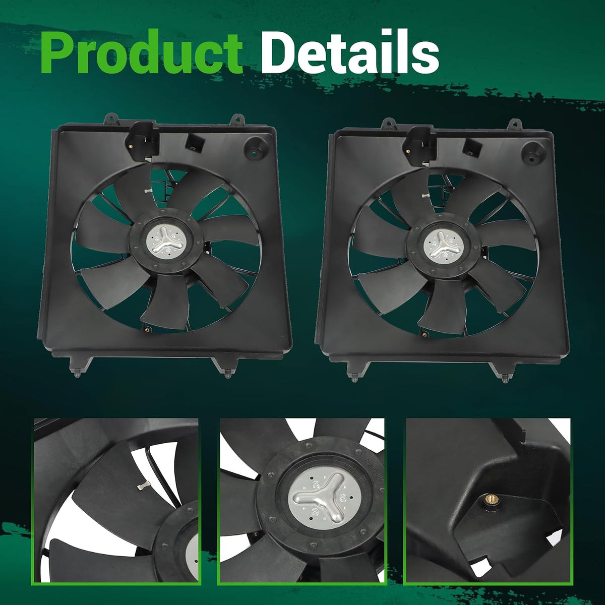 munirater Radiator Cooling Fan 2Pcs Replacement for CRV 2007-2009 HO3110116