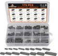 175pcs Woodruff Key Stock Assortment Stainless Steel Half Moon Key
