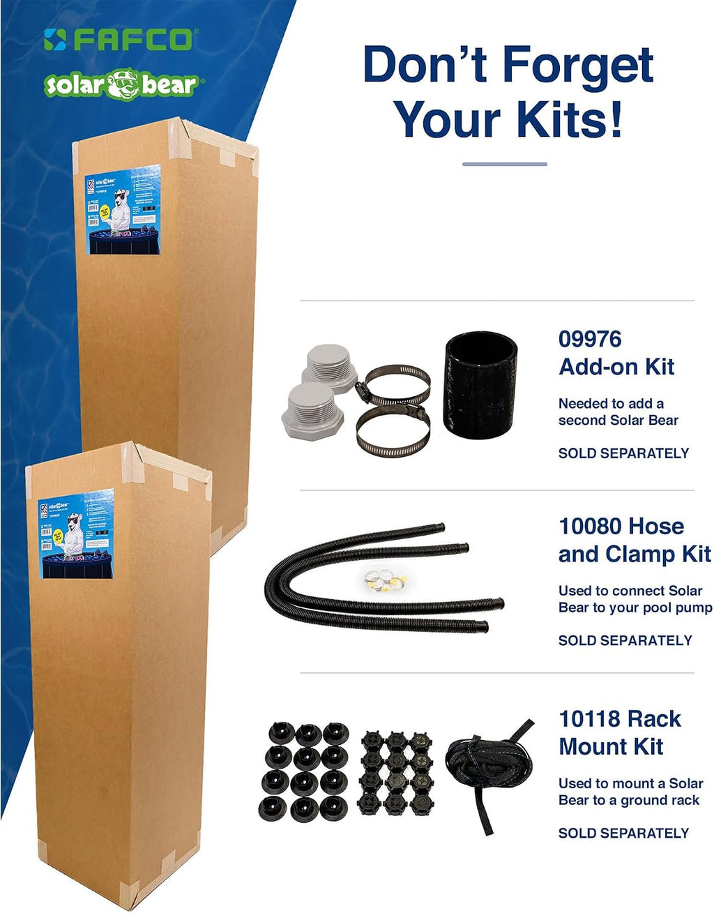 Solar Bear Universal DIY Solar Pool Heater with Starter Kit - High Efficiency Above Ground Swimming Pool Solar
