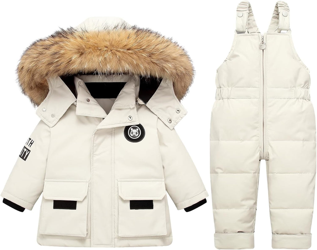 Toddler Snowsuit Girl Baby Winter Coat Bib Boy Snow Pants and Jackets | Fleece Snow Suit 1T 2T 3T 4T 5T Snowwear Kids