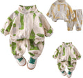 Toddler Boy Fall Winter Clothes Zip Up Stand Collar Sweatshirt Baby Long Sleeve Shirt and Pants Trendy Boys Outfits
