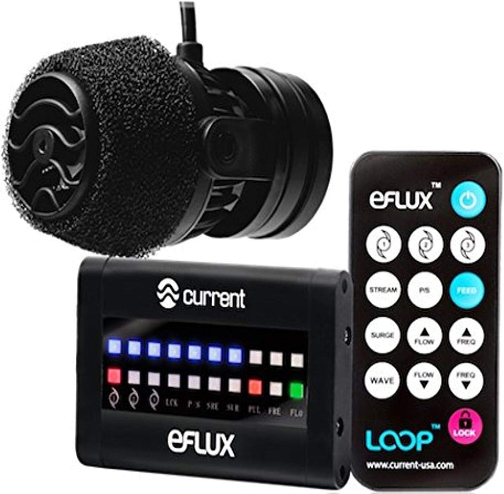 USA 660 GPH eFlux Nano Wave Maker Pump Kit (6000) | Magnetic DC Powerhead with LED Display Controller for Saltwater