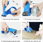 Metal Packing Tape Dispenser, 2.5inch Heavy Duty Handheld Heavy Tape Dispenser, 2Pcs, Blue
