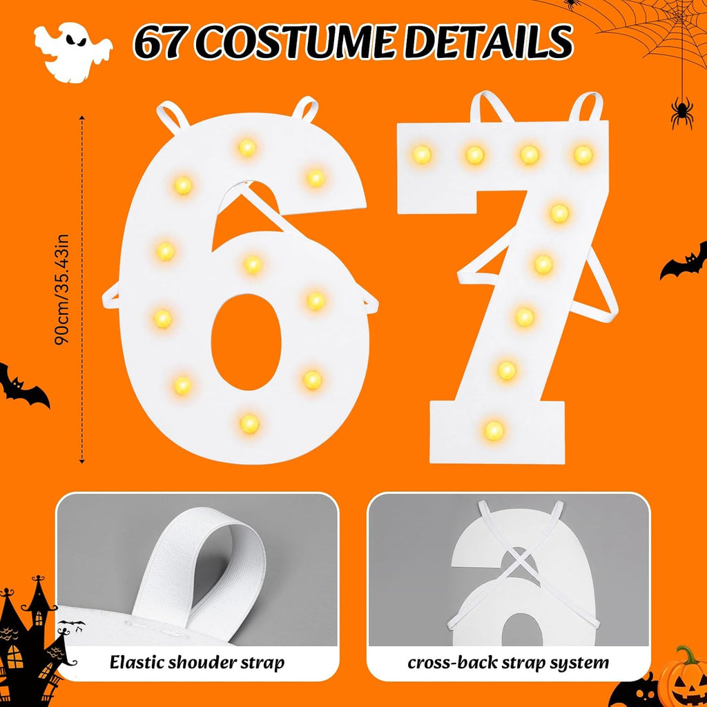 Six Seven Halloween Couple Costume 6 7 Matching Funny Outfit For Adults Men Women Duo Party Dress Up Photo Props