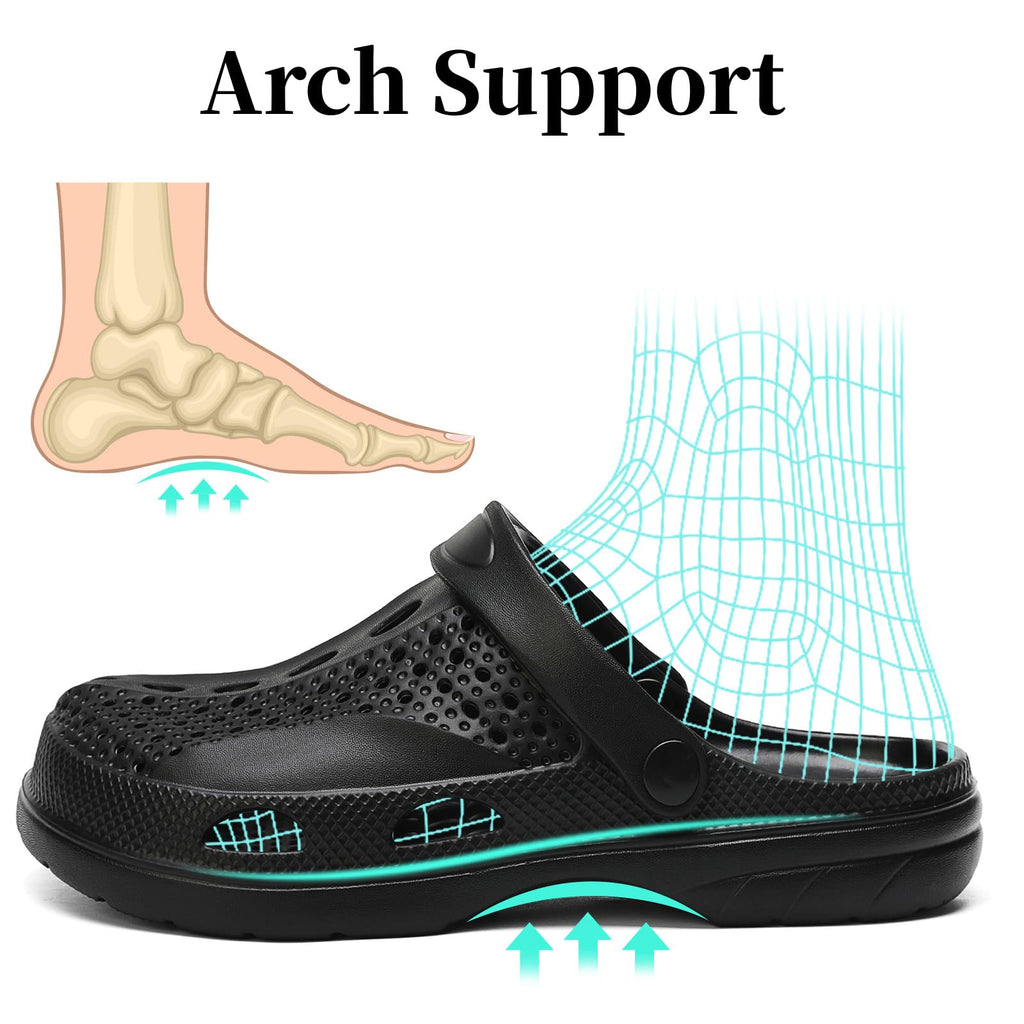 Men & Women Clogs with Arch Support Lightweight Garden Shoes