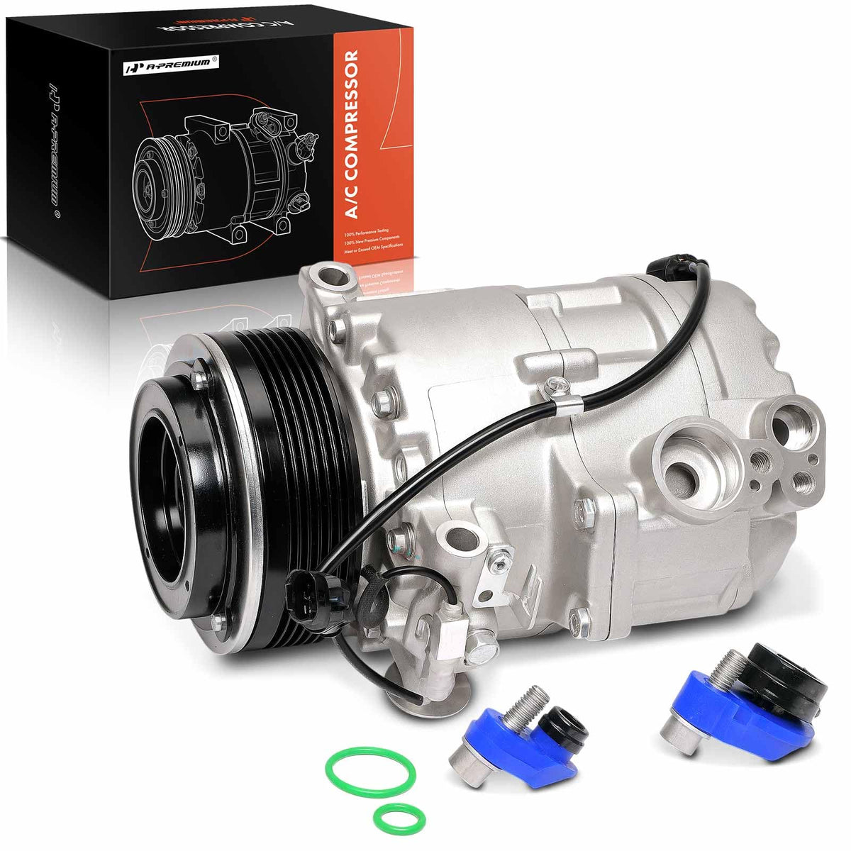 A-Premium AC Compressor with Clutch Compatible with BMW X5 X3 X6
