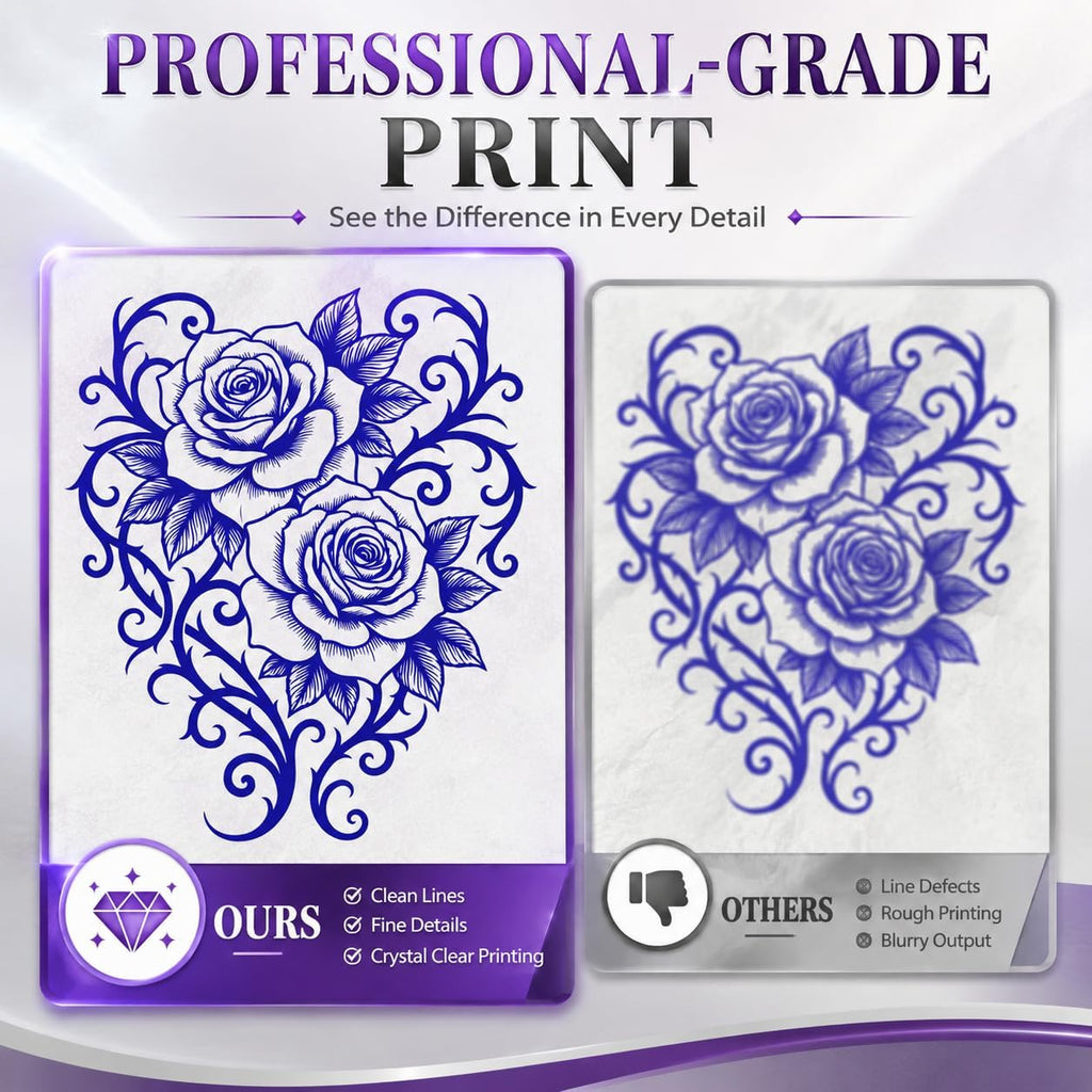 Tattoo Stencil Printer, Wireless Thermal Printer, Support Multi Sizes up to A4, Thermal Stencil Printer, 10 Transfer