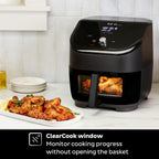 Vortex Plus 6QT ClearCook Air Fryer, Clear Windows, Custom Program Options, 6-in-1 Functions, Crisps, Broils, Roasts