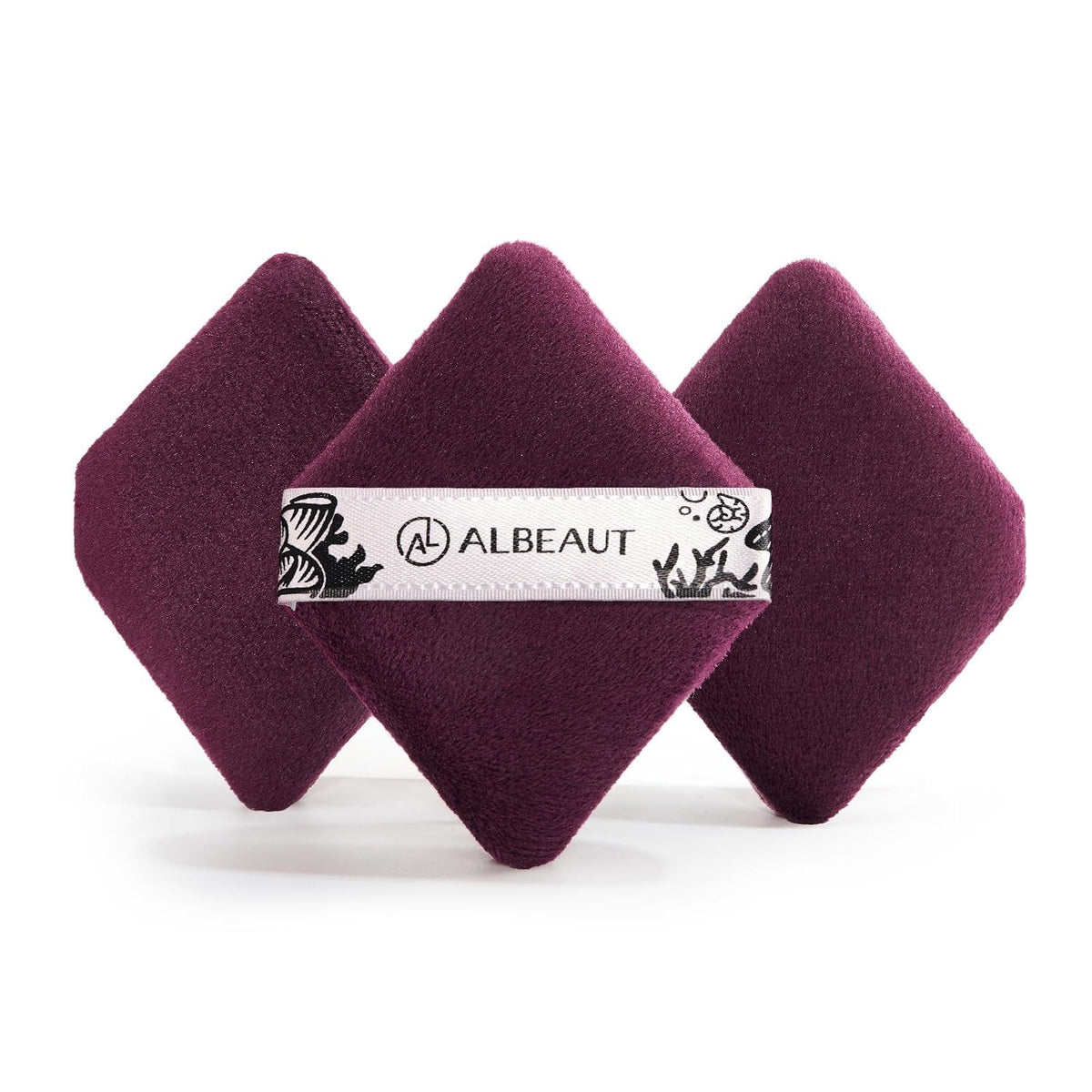 Large Powder Puff 3 Pcs, Velour Makeup Sponge for Loose Powder