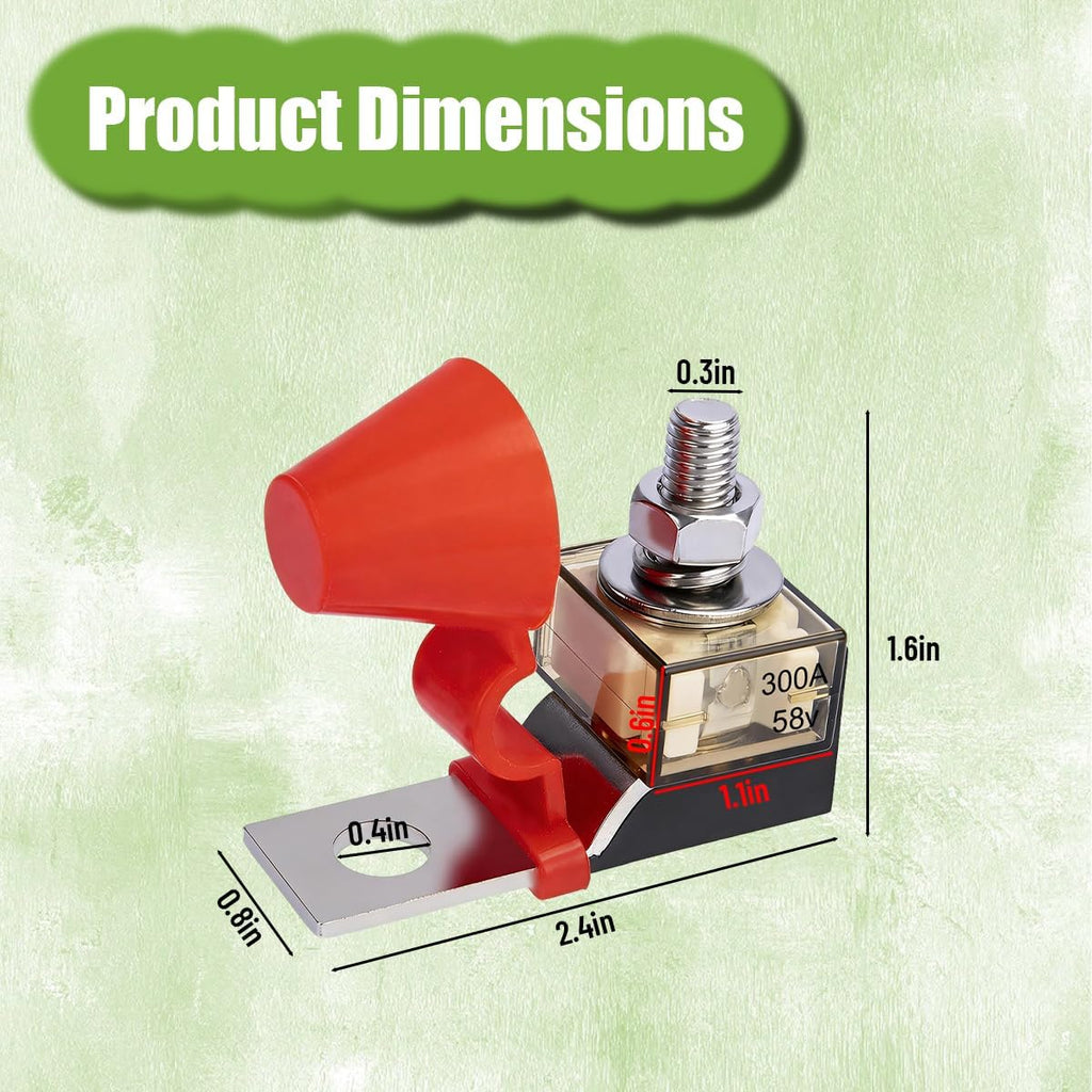300 A 58 V Single-Stud MRBF Terminal Fuse Block