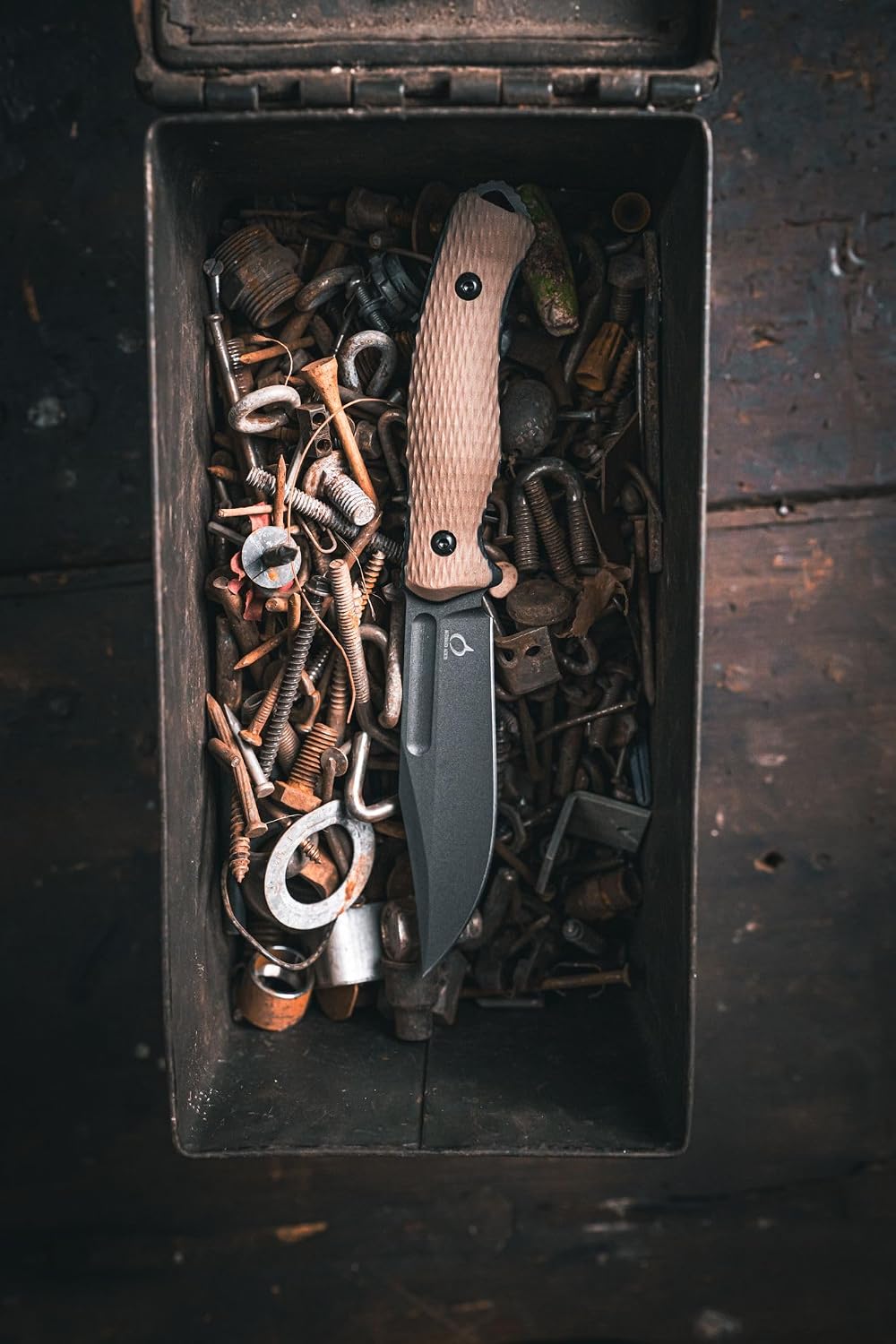 Kronos Maxhunter Fixed Knife – 1095 High Carbon Steel Full Tang Blade with Kydex Sheath | 4.72” Tactical Survival