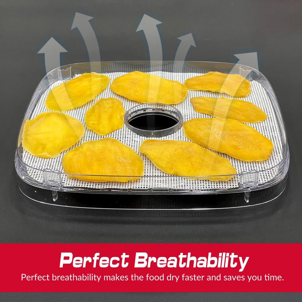 Silicone Dehydrator Sheets for OSTBA Food Dehydrator, Non-Stick BPA Free, Pack of 5 (Premium Reusable Food Dehydrator