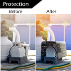 2 Pcs Pool Pump Covers for Outside Units, ABS Adjustable Pools Motor Cover