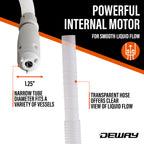 Deway Fuel Transfer Pump, Basic Clip-On Nozzle, 2.4 GPM Flow, 51 In Hose