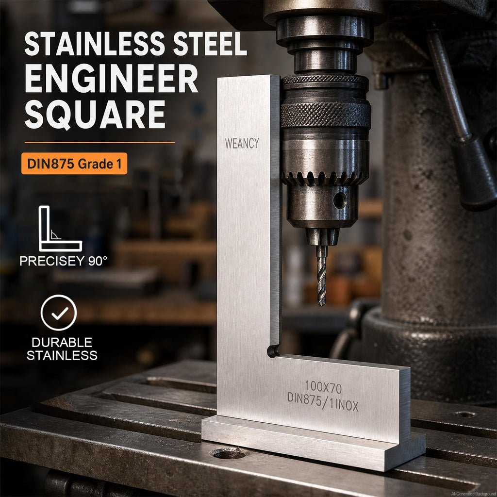 Precision Machinist Square Stainless Steel Pocket Engineer Square 4 Inch