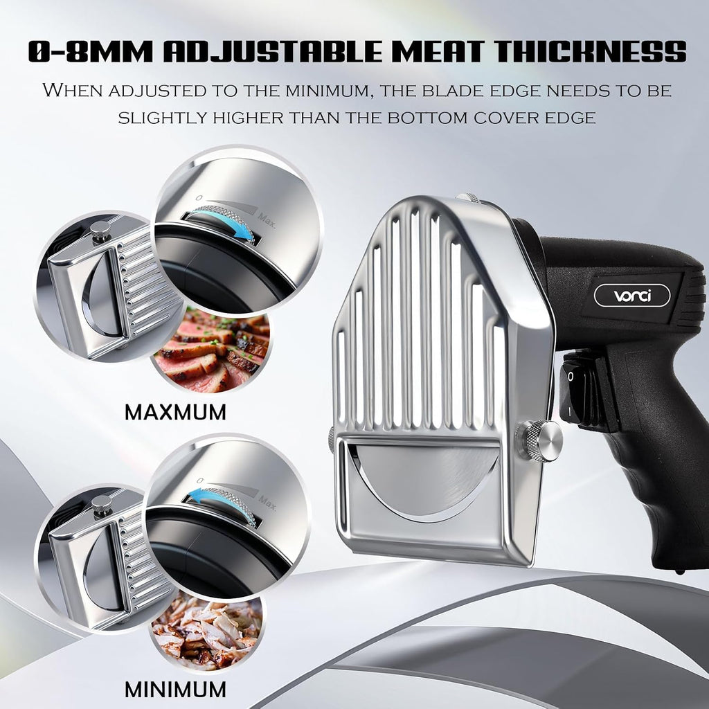 Commercial Gyro Cutter, 80W Electric Shawarma Knife