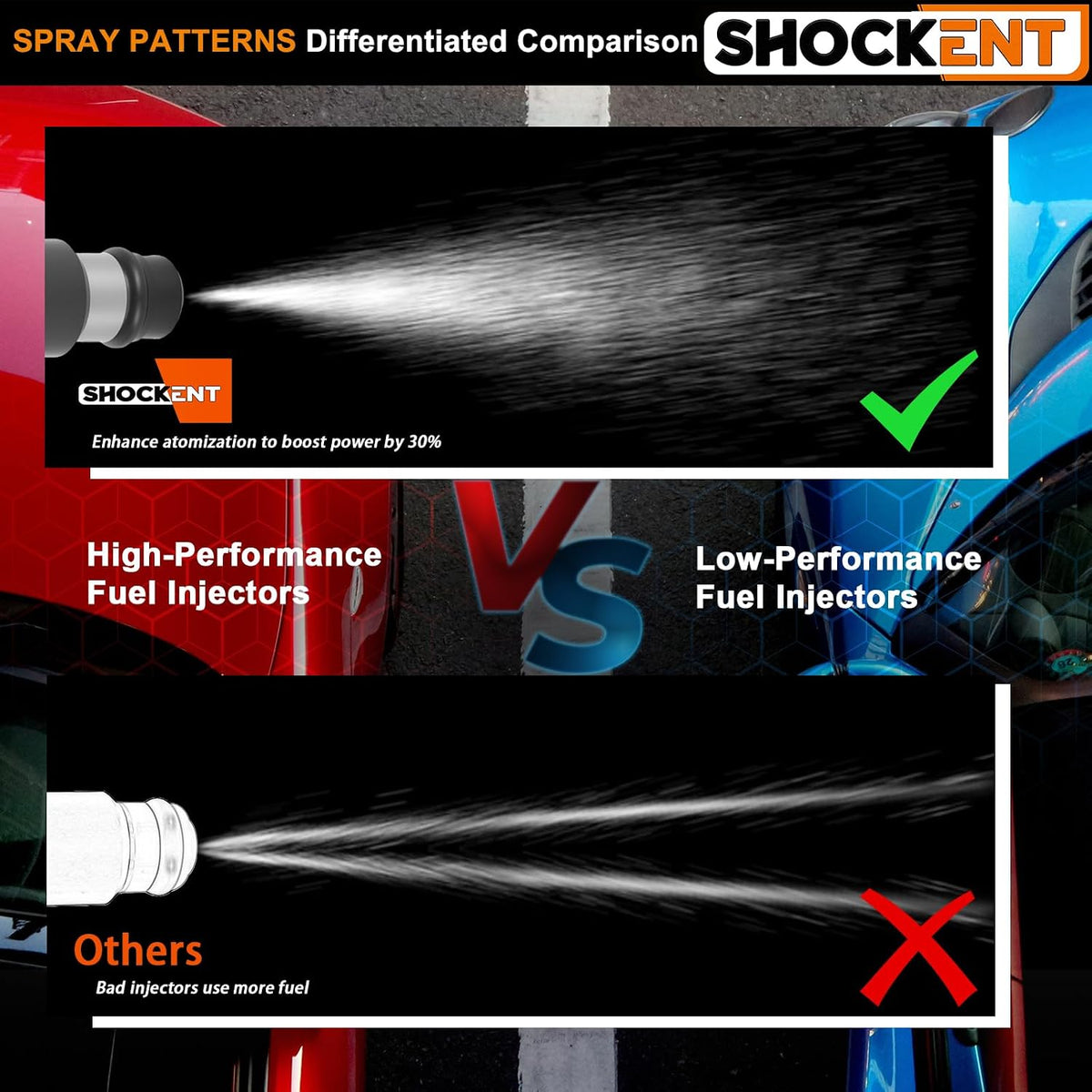 4.2L 4-hole Fuel Injectors Fit for:-Chevy for:-GMC for:-Buick