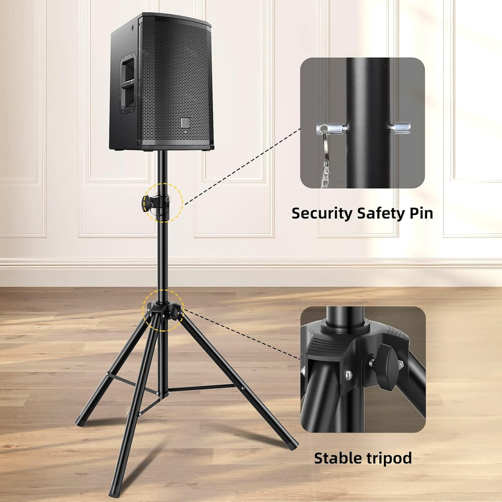 Stage Speaker Stand Tripod, Adjustable Height from 35 to 60 Inch Universal Heavy Duty 35 MM Compatible Insert