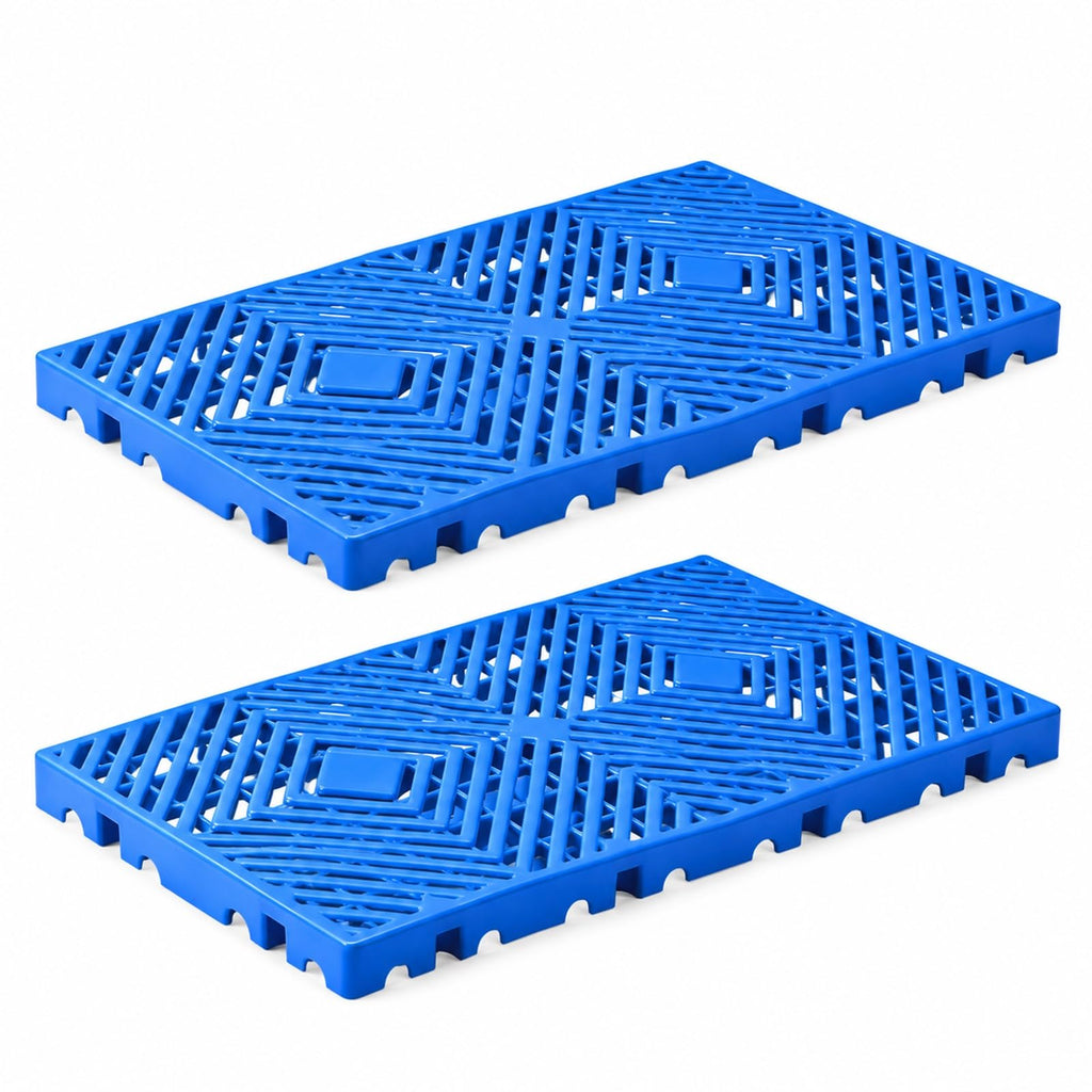 Kerbaeo Interlocking 2 Pcs Plastic Pallets for Basement Storage