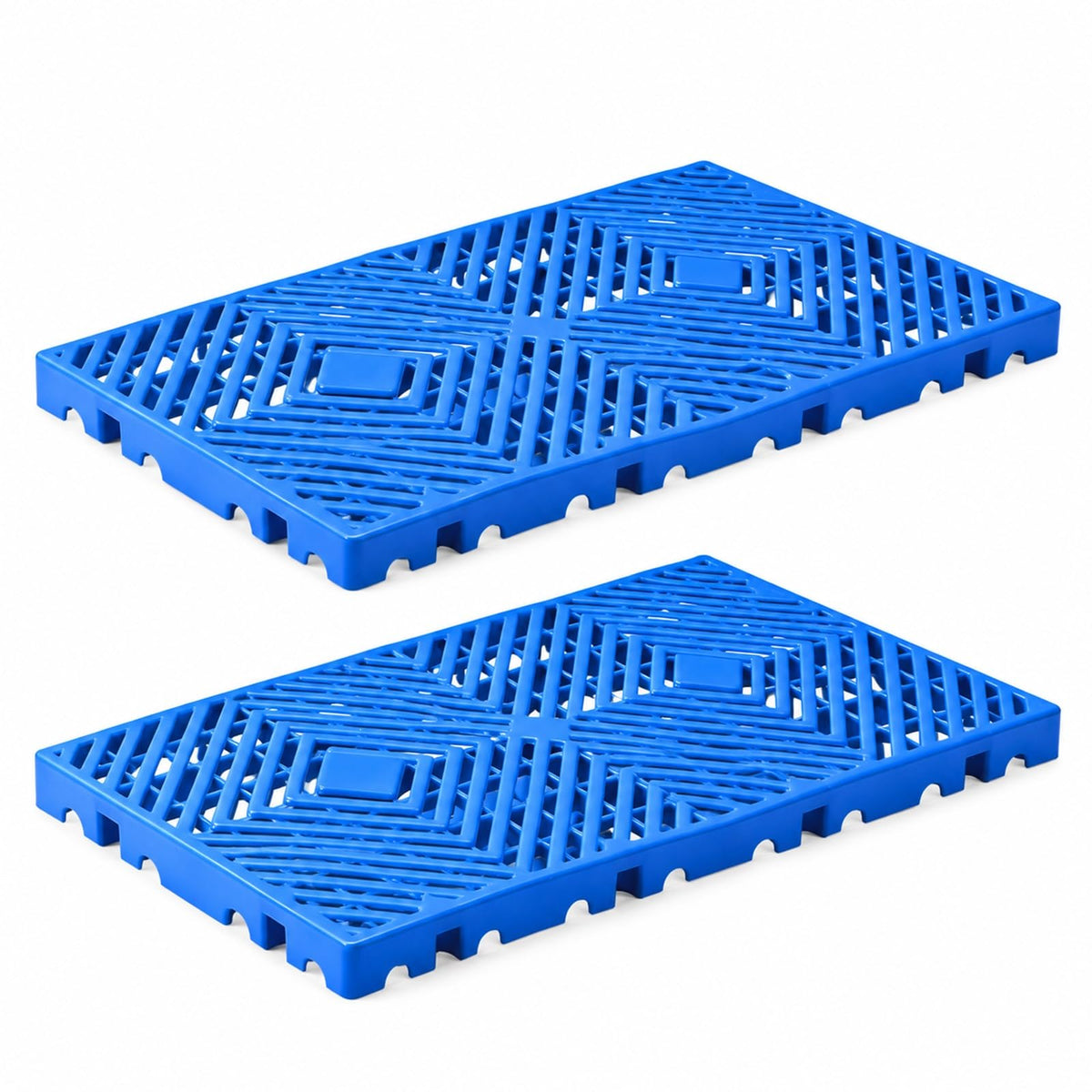 Kerbaeo Interlocking 2 Pcs Plastic Pallets for Basement Storage