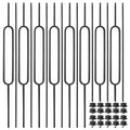 16 Pack Wrought Iron Balusters, 1/2" Hollow Deck Balusters, Stair Metal Deck Spindles, Staircase Baluster W/ 32 Pack