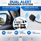 Riloer Blind Spot Sensor Ultrasonic Detection System with LED Alert Black