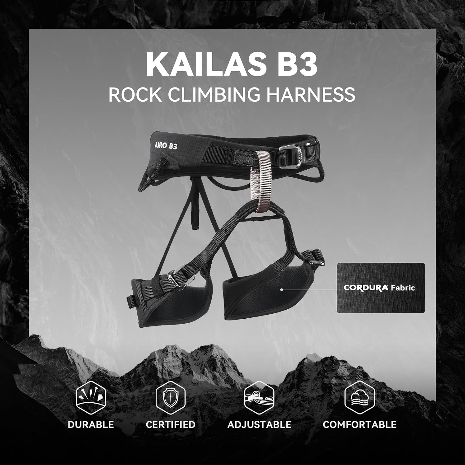 B3 Rock Climbing Harness Men Adjustable Roofing Harness Indoor Climbing Rappelling Harness Women Protect Durable
