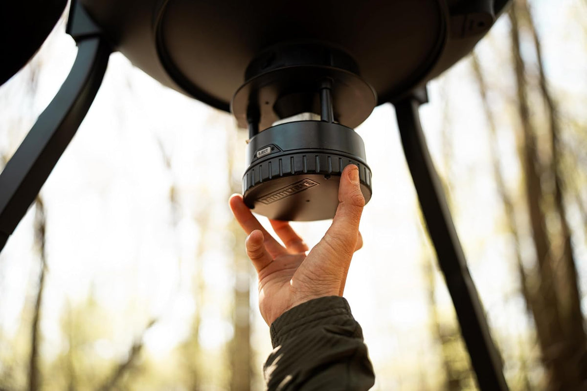 200 Lb Tripod Deer Feeder - Bluetooth App Control