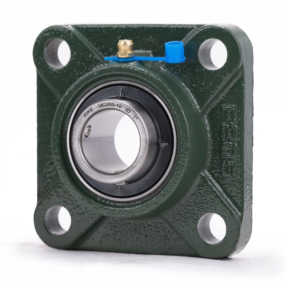 XIKE 2 Pcs UCF205-16 Bore 1" Pillow Block Square Flange Mounted Ball Bearings.