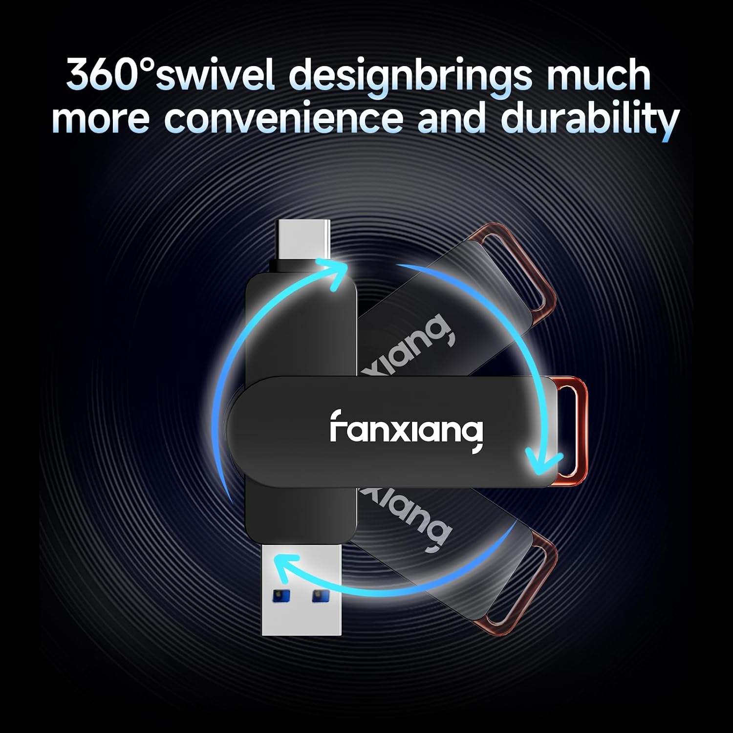 512GB Flash Drive Up to 560MB/s External SSD,Type C & USB-A 3.2 Gen 2, Thumb Drive,Memory Stick for