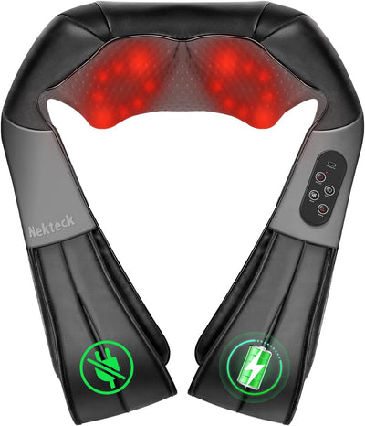 Shiatsu Neck Massager with Heat for Pain Relief Deep Tissue, 2026 Upgraded 3D Back Shoulder Kneading Massage Pillow