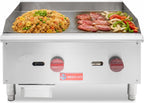 24"W Commercial Gas Griddle Countertop