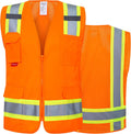 High Visibility ANSI Class 2 Safety Vest with 7 Pockets | Reflective Mesh Safety Vest for Men & Women, Lightweight
