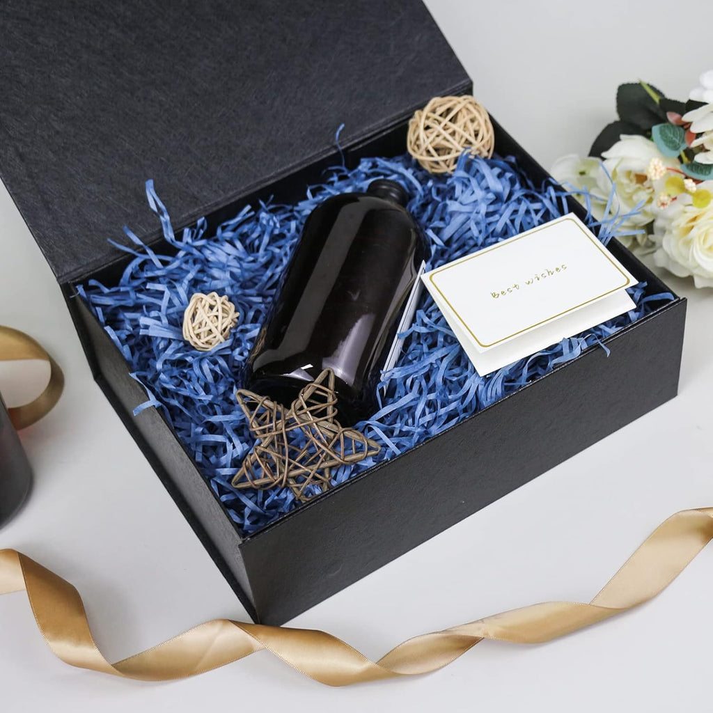 Large Black Gift Box with Magnetic Lids