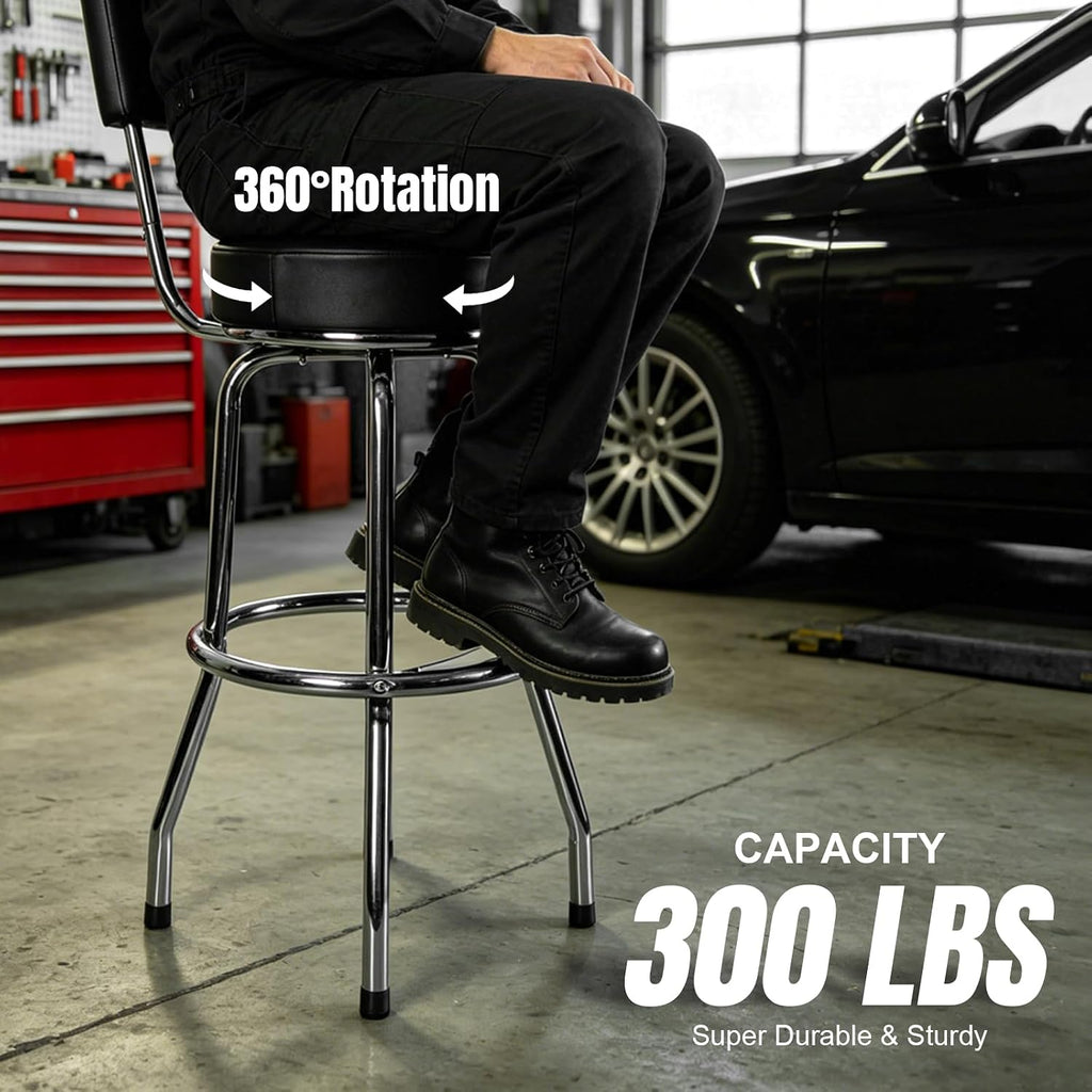 Swivel Bar Stool with Backrest