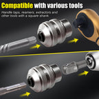 Topec Tap Sockets 6PCS, 1/4" 3/8" 1/2" Drive Tap Socket Set, M3-M19 Socket