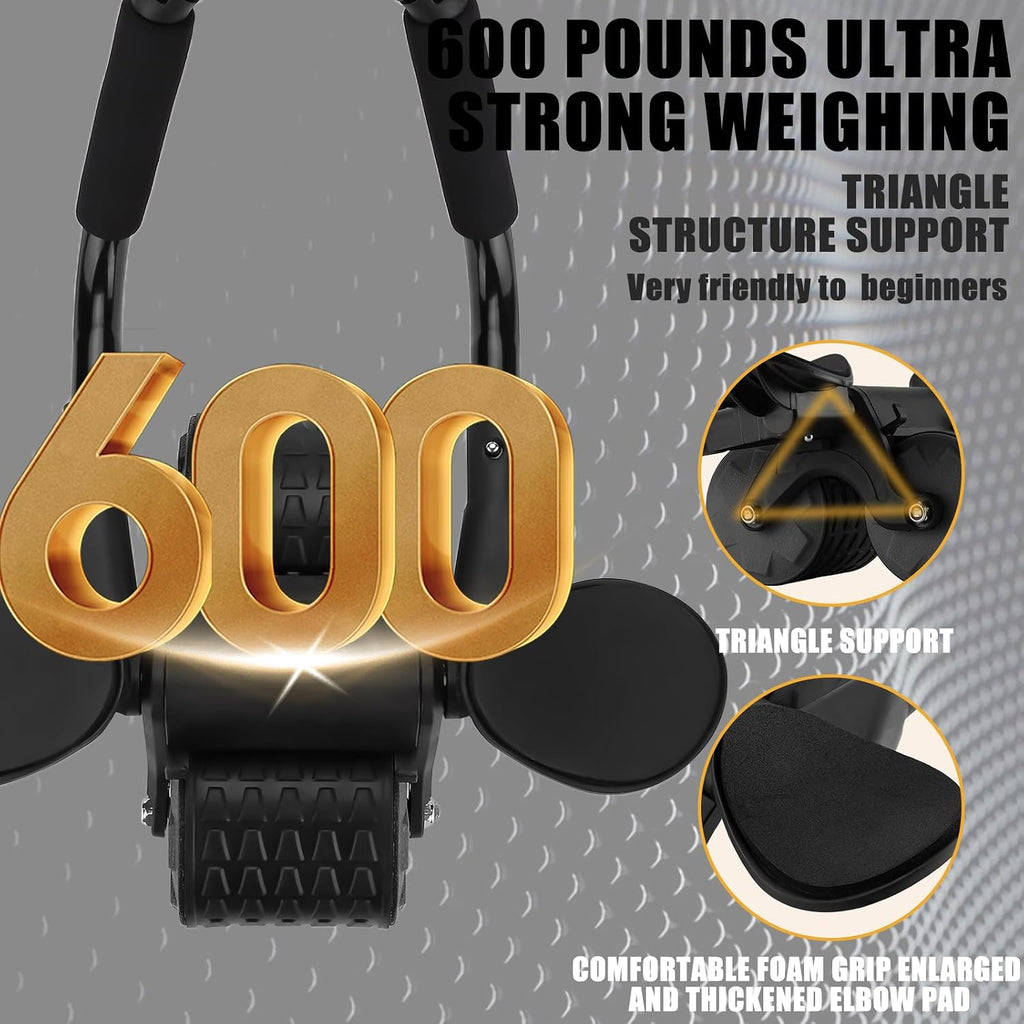 Elbow Support Automatic Rebound Abdominal Wheel，Ab Roller for Abdominal Exercise Machine，Abs Workout Equipment，Dolly