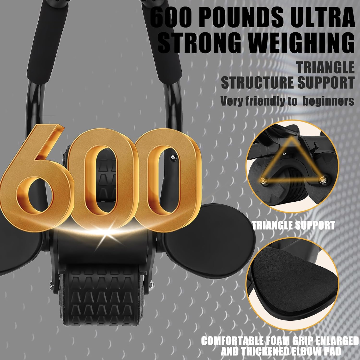 Elbow Support Automatic Rebound Abdominal Wheel，Ab Roller for Abdominal Exercise Machine，Abs Workout Equipment，Dolly