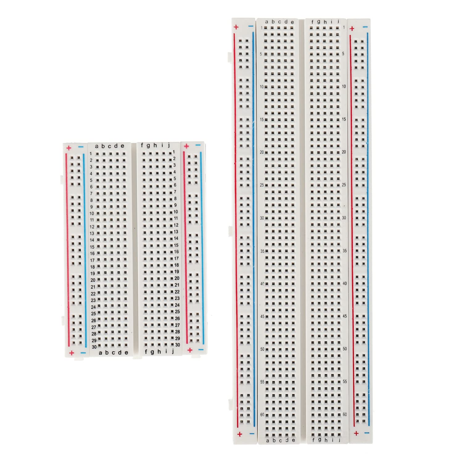 1Pcs 803 & 1 Pcs 400 Tie Points Solderless Breadboard, 65 Pcs Jumper Wires, 6PCS 170 Points Mini Breadboard