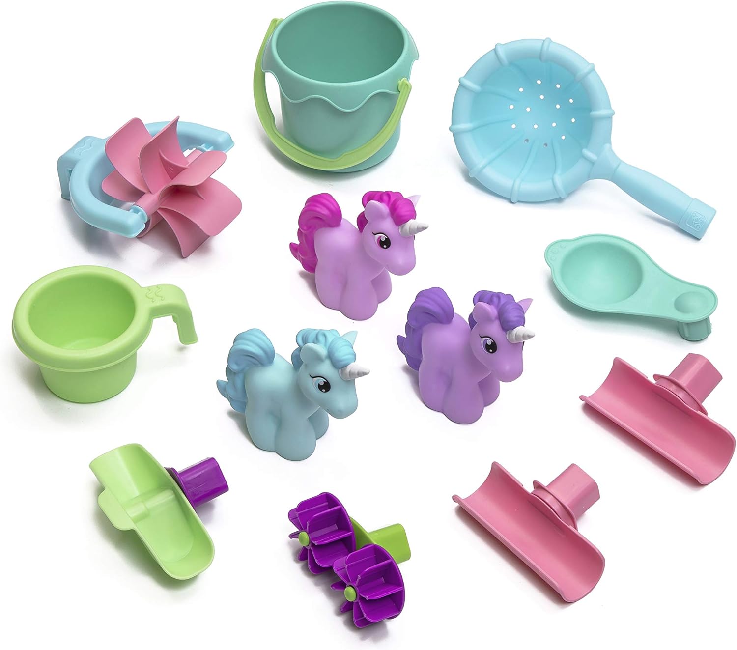 Step2 Rain Showers and Unicorns Water Table for Kids, Toddler Outdoor Sensory Play Table, 13 Accessories, Pink, Ages