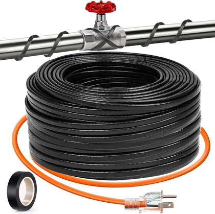 50FT（3FT-200FT） Pipe Heating Cable for Pipe Freeze Protection | Heat Cable for Water Pipes(Metal and Plastic), Pipe