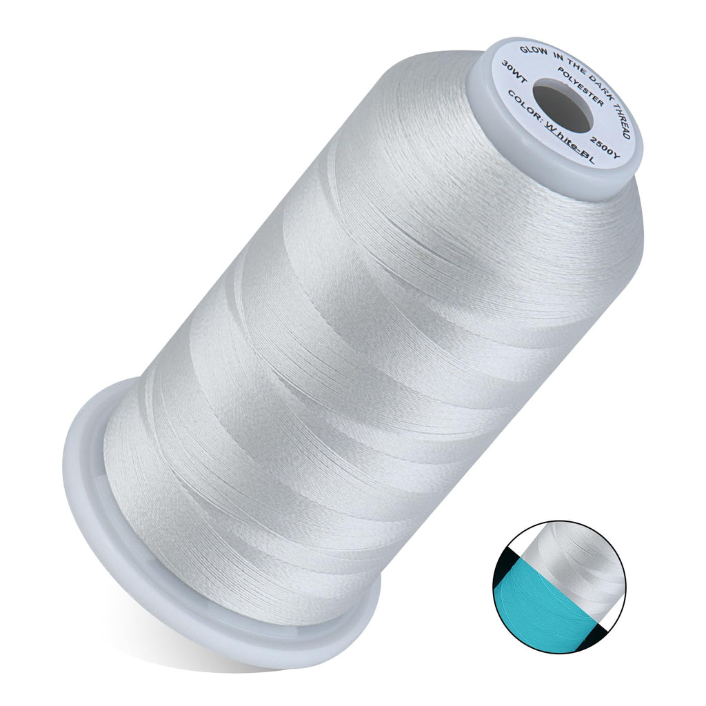 Glow in Dark Thread 30WT 2500 Yards White