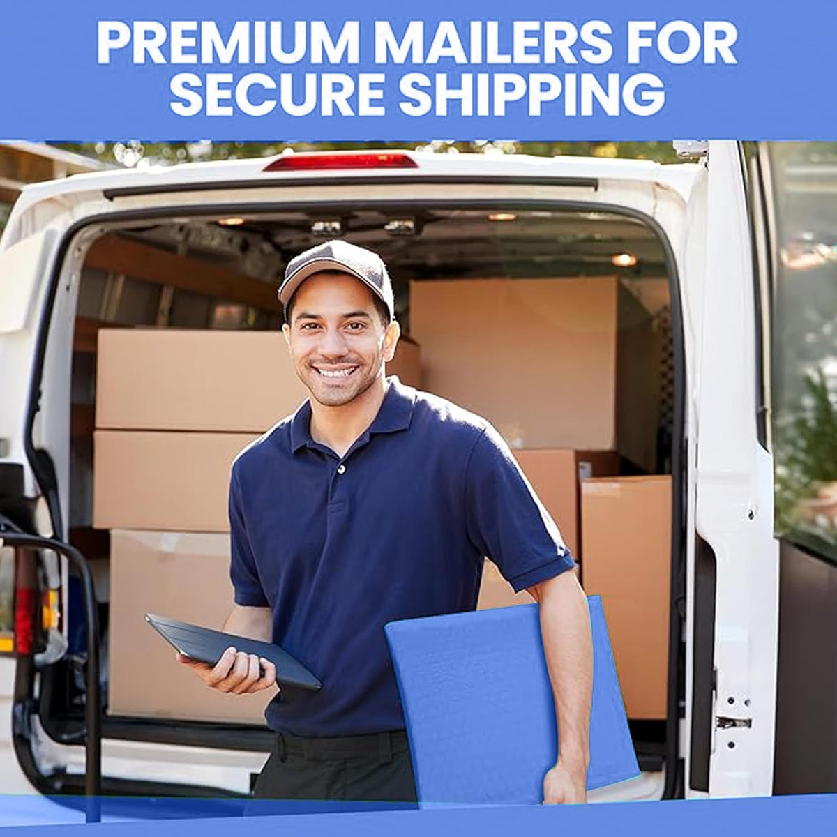 Royal Blue Bubble Mailers 14.25x20, Poly Padded Envelopes #7, 15 Pack
