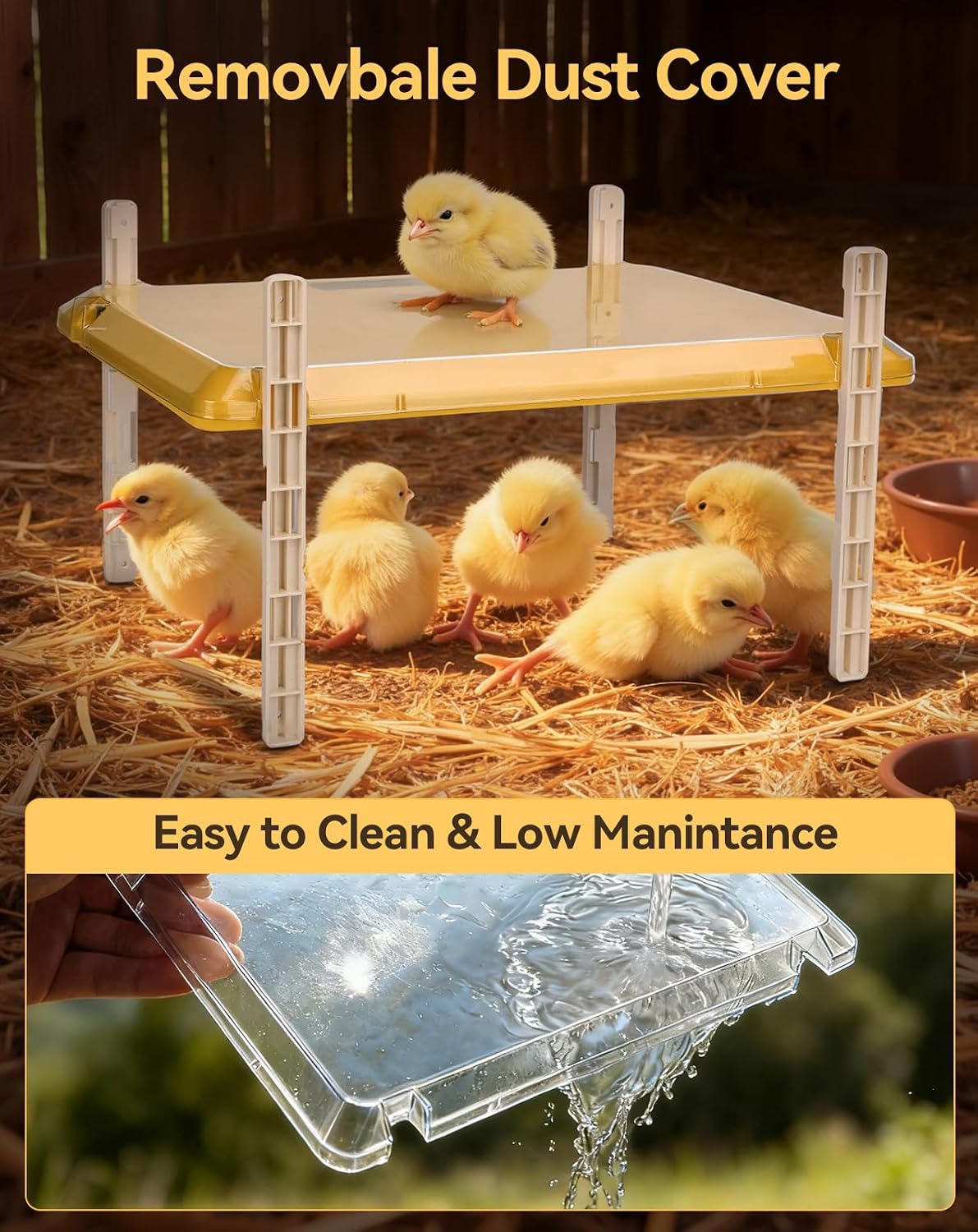 Smart Chicken Brooder Heater, 16"x11" Chick Heat Plate