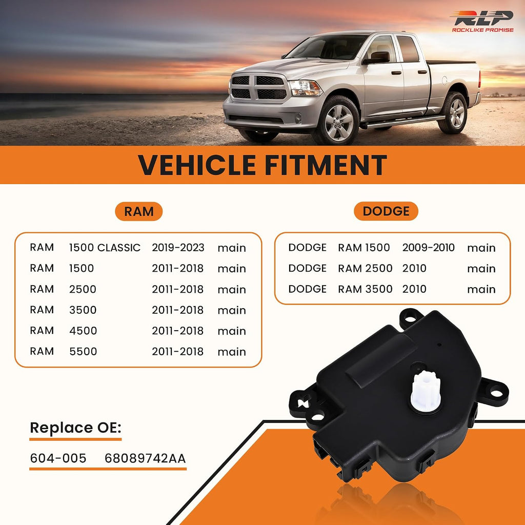 HVAC Blend Door Actuator Replaces 604-005 68089742AA Fit for Ram