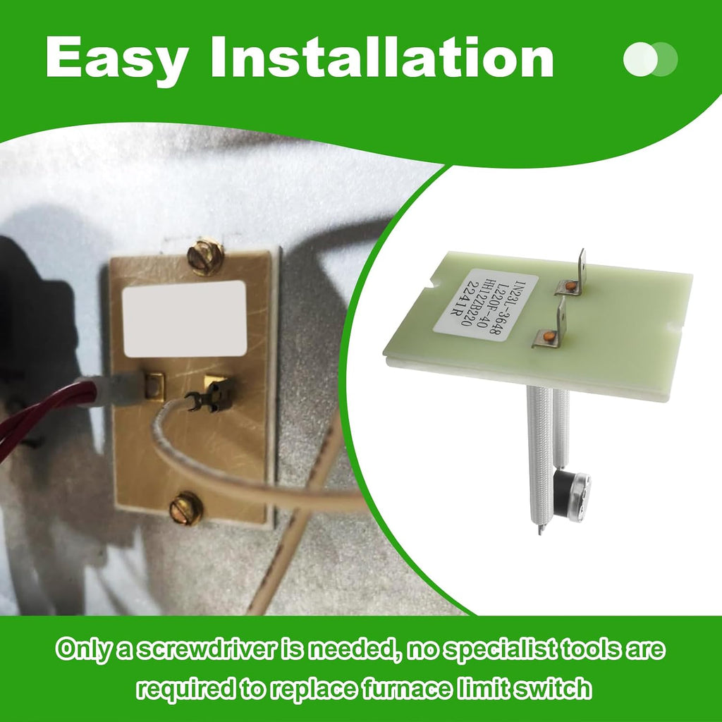 Furnace Limit Switch HH12ZB220 3" for Carrier L170-40, Fan Auto High Limit Switch for Furnace
