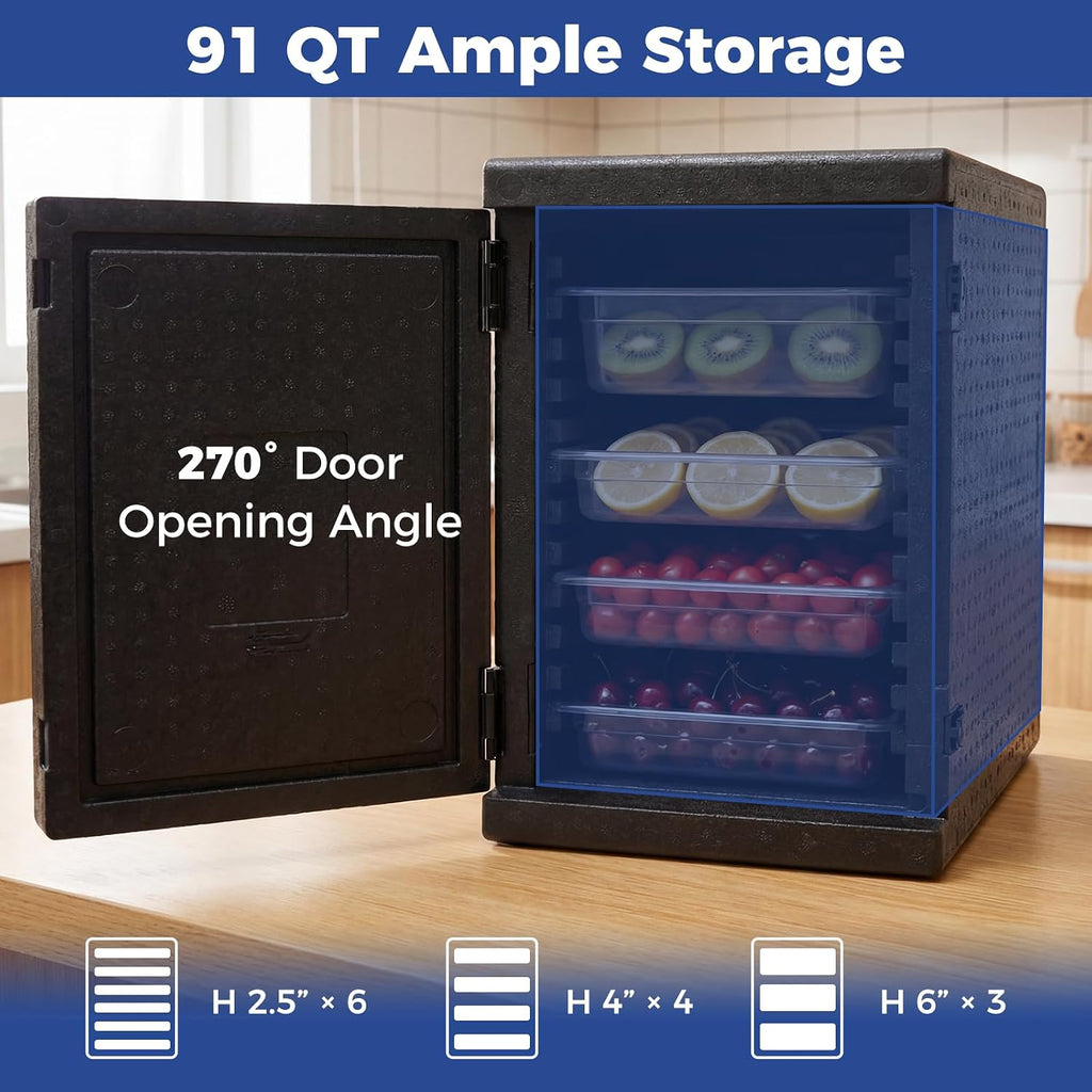 91 Qt Insulated Food Pan Carrier, Non-Electrical Hot Box